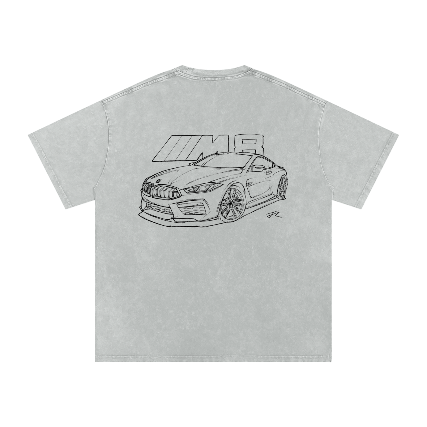 BMW M8 Snow Washed Oversized Cotton T-Shirt