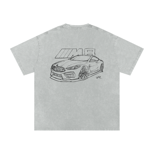 BMW M8 Snow Washed Oversized Cotton T-Shirt