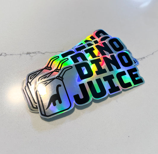 Dino Juice Holographic Decal